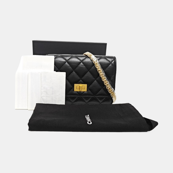 2.55 Quilted Calfskin Black