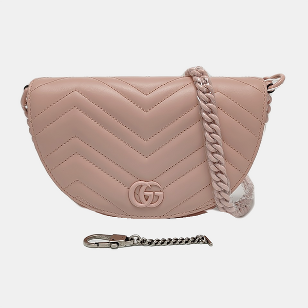 GG Marmont Mini Chevron Lambskin Pink