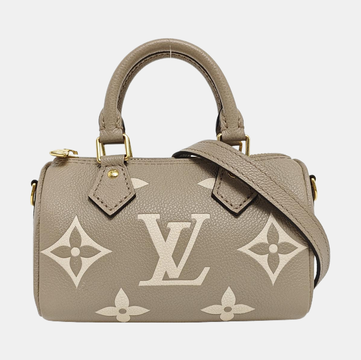 SPEEDY Nano Monogram Calfskin Gray
