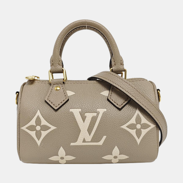 SPEEDY Nano Monogram Calfskin Gray