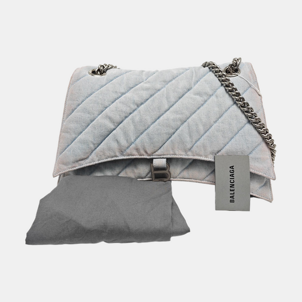 Crush Large Quilted Denim Blue