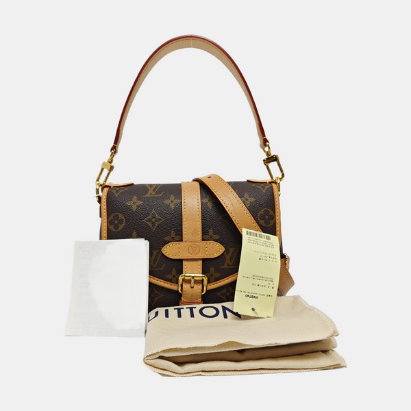 SAUMUR BB Monogram Coated Canvas Brown