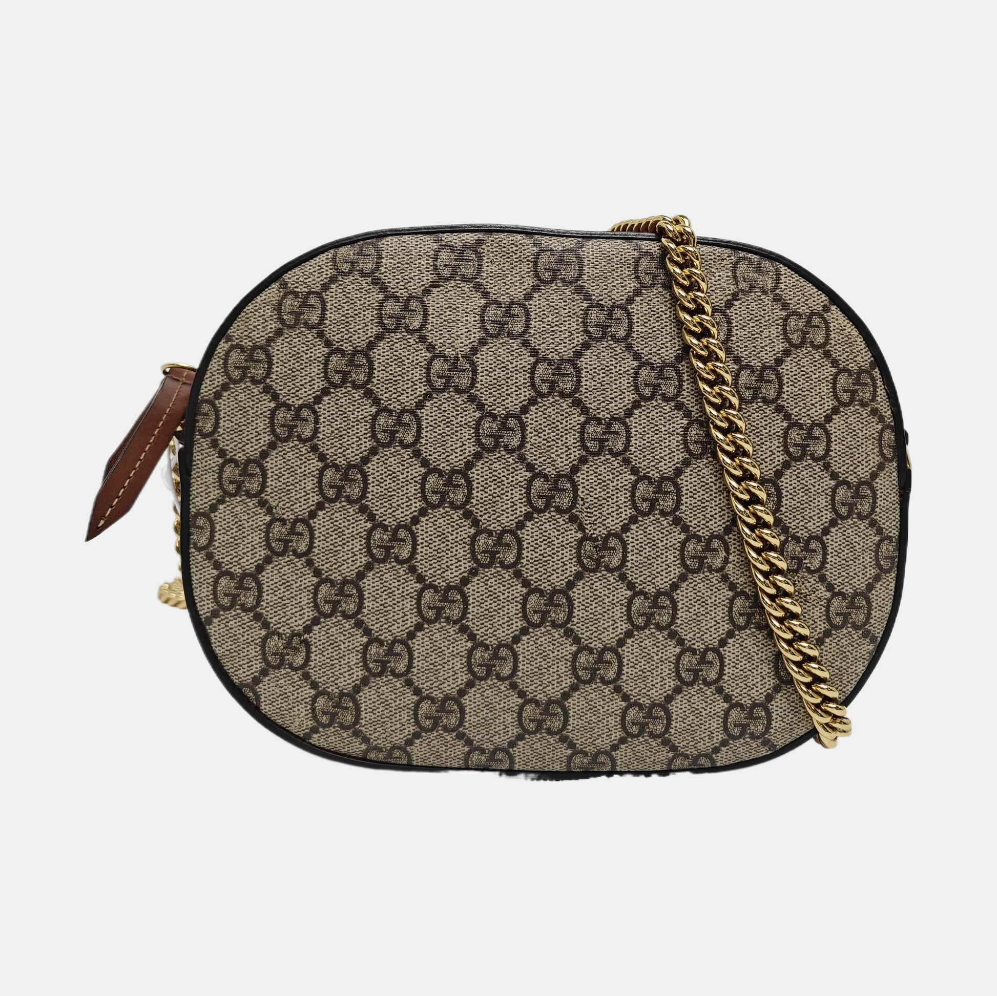 Monogram Coated Canvas Shoulder Bag Beige
