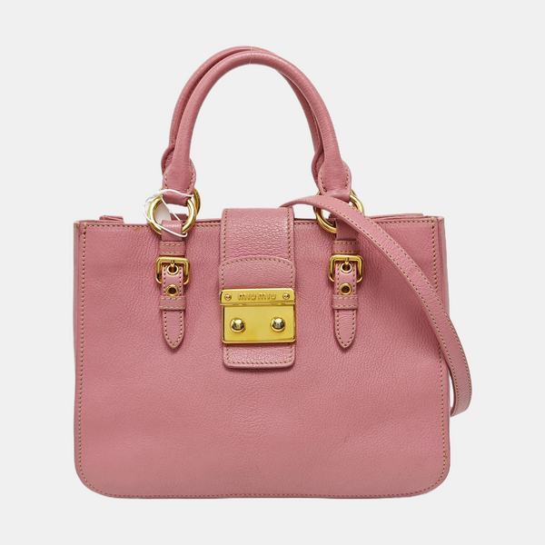 Calfskin Tote Bag Pink