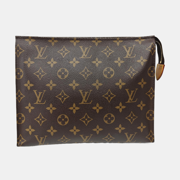TOILET POCKET 26 Monogram Coated Canvas Brown