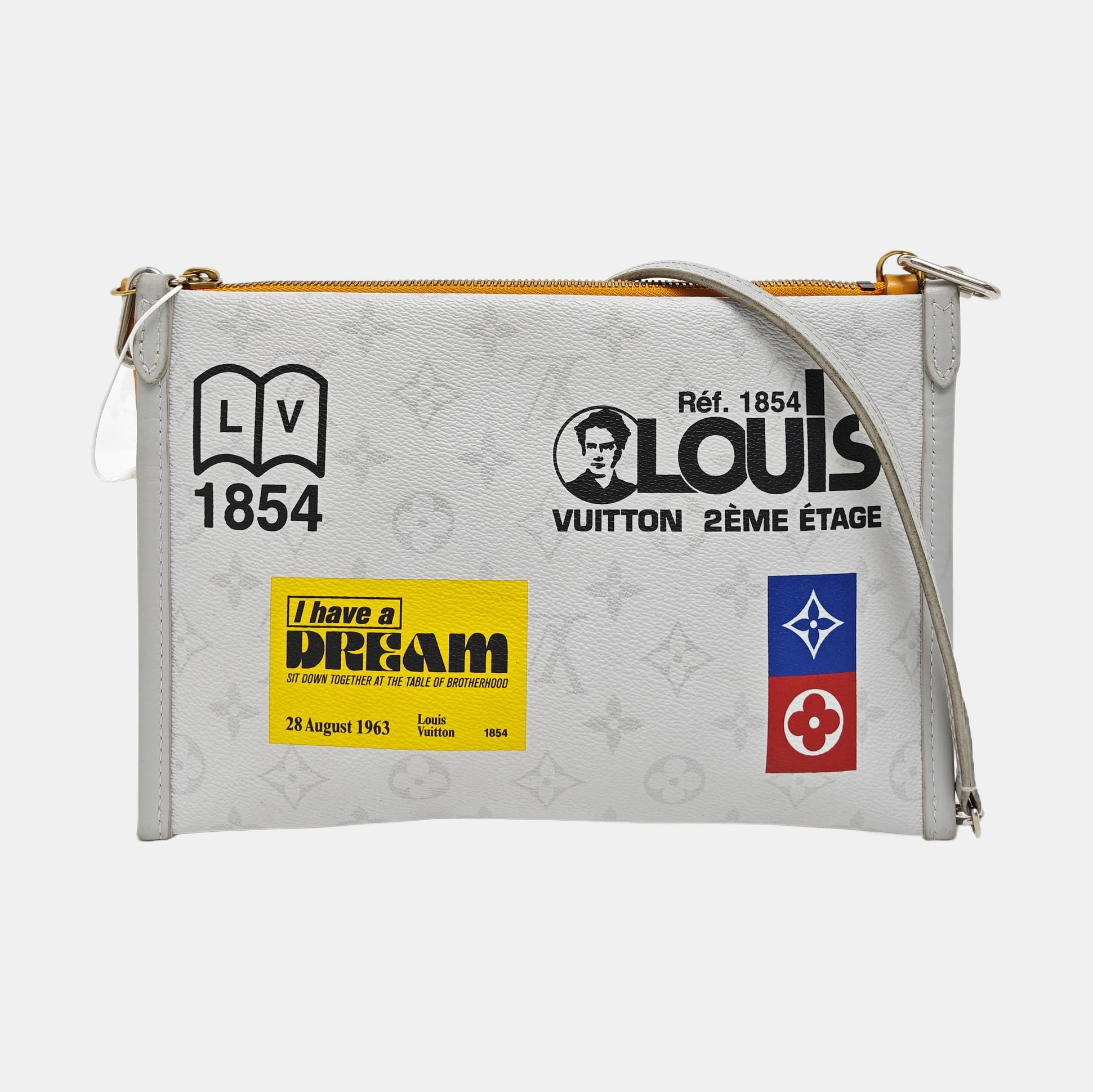 FLAT Monogram Coated Canvas Gray