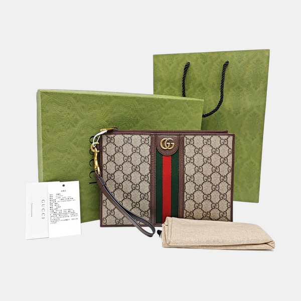 Ophidia Small Monogram Coated Canvas Beige