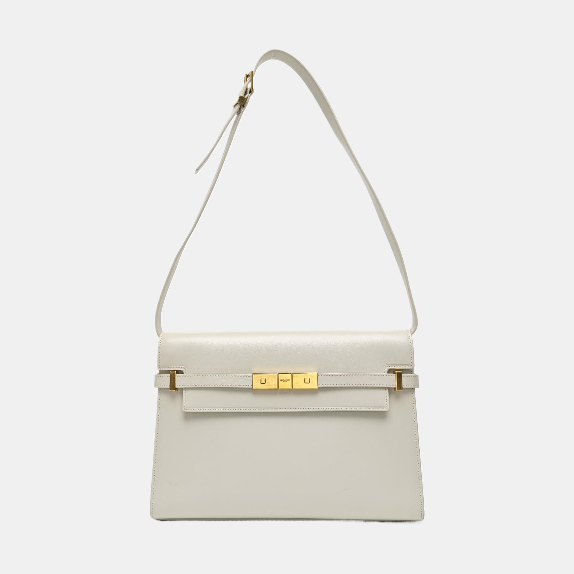 MANHATTAN Medium Calfskin White