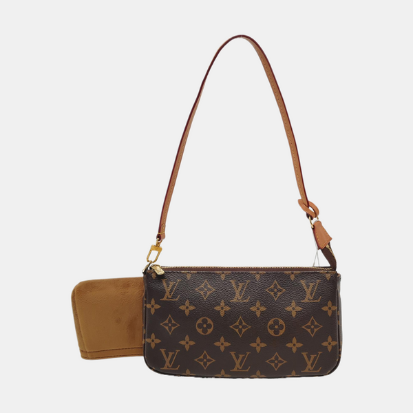 ACCESSOIRES GM Monogram Coated Canvas Brown