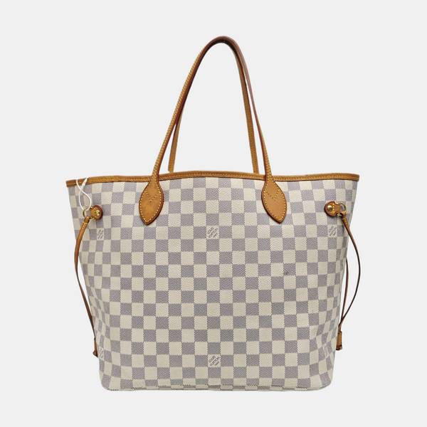 NEVERFULL MM Damier Azur Coated Canvas Beige