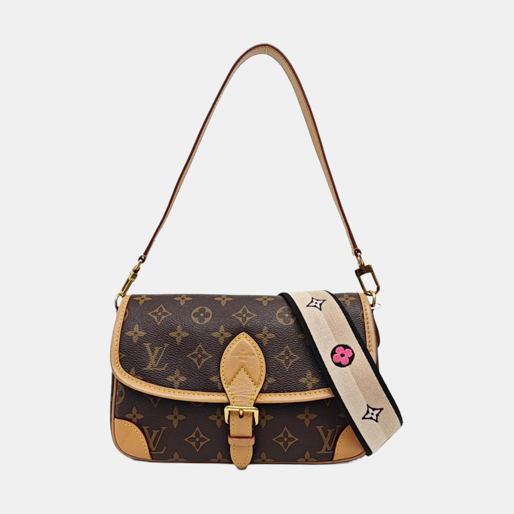 DIANE Monogram Coated Canvas Brown