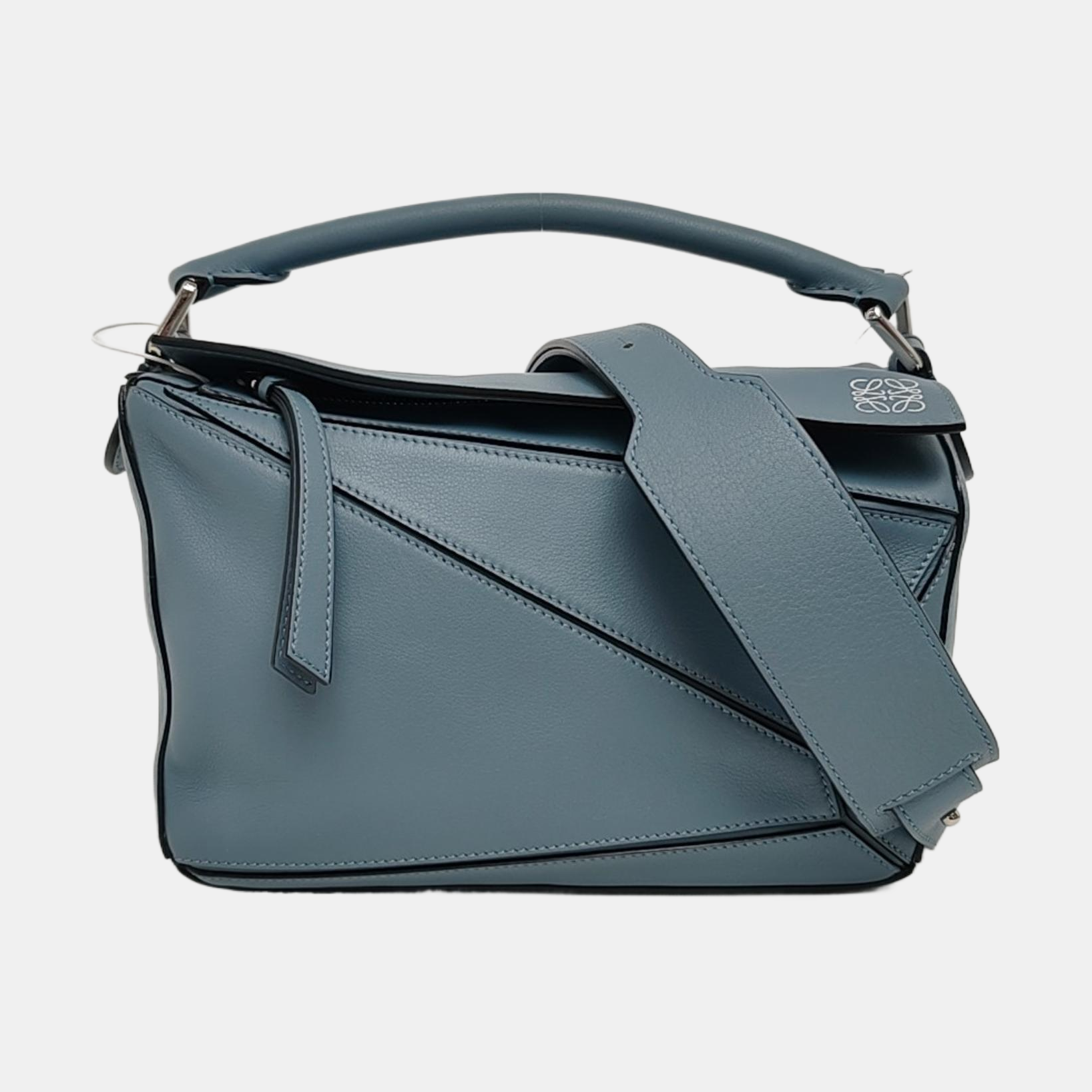 Authenticated pre-owned  Puzzle Small Calfskin Blue - Shoulder Bag at Looply