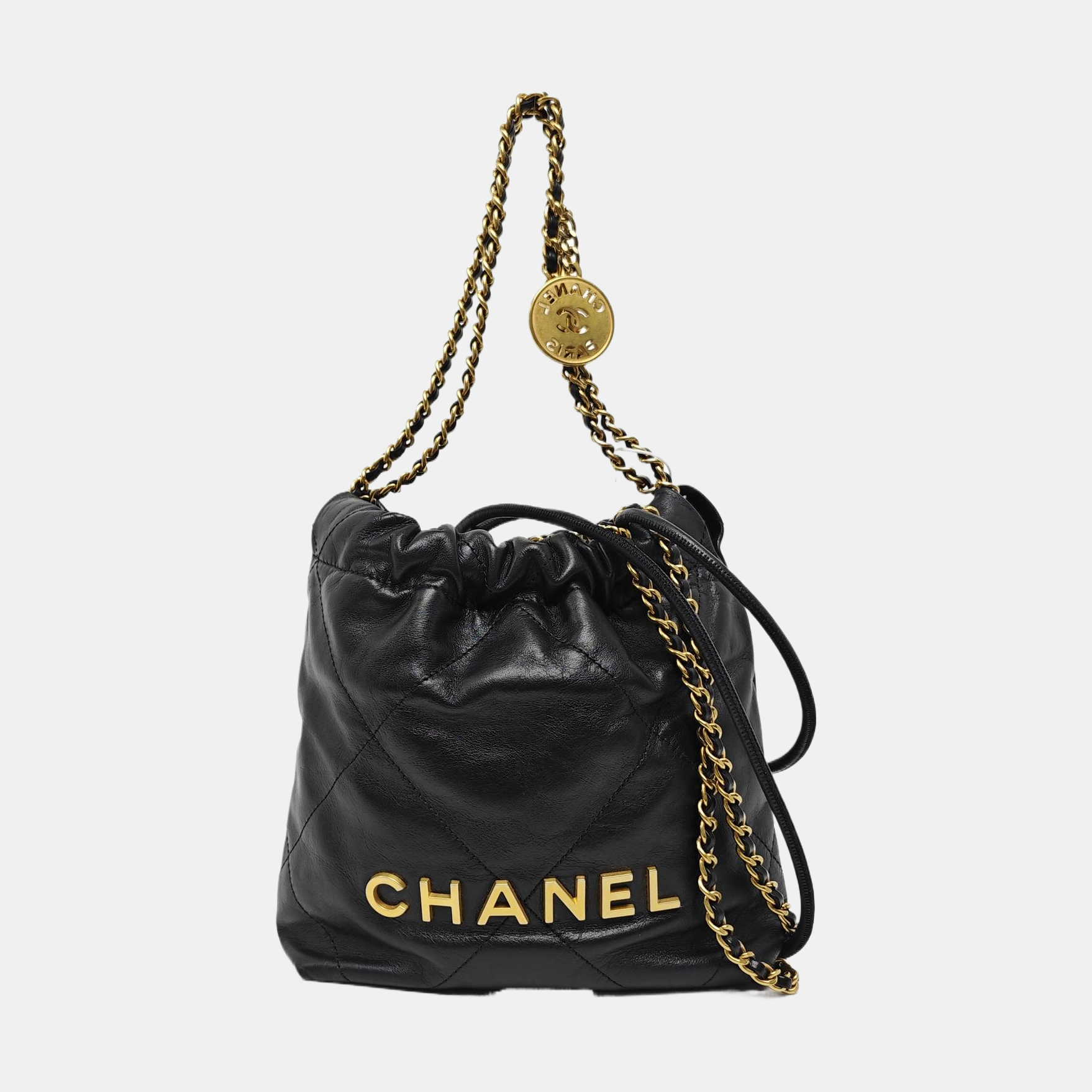 CHANEL 22 Mini Quilted Calfskin Black