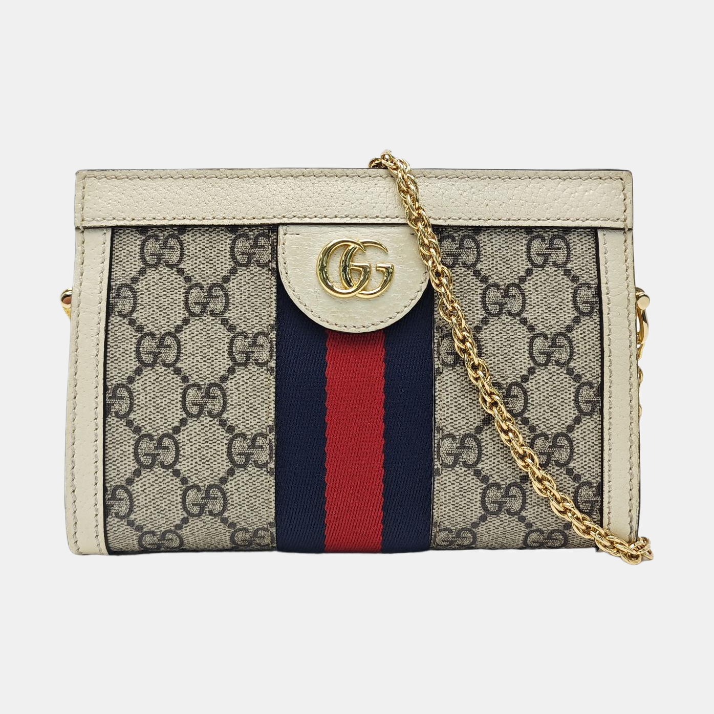 Ophidia Mini Monogram Coated Canvas Beige