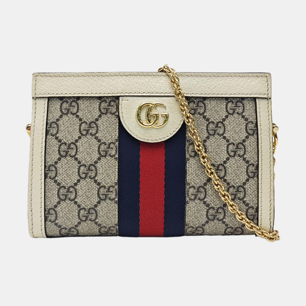 Ophidia Mini Monogram Coated Canvas Beige
