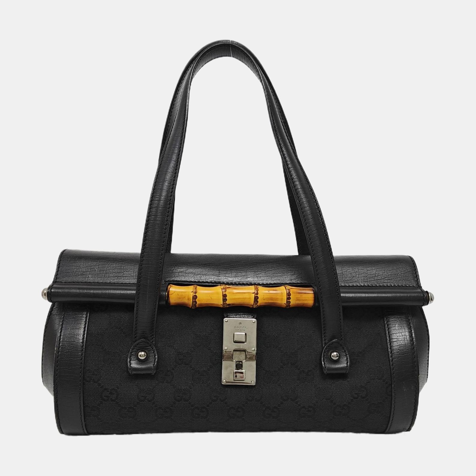 Monogram Canvas Top Handle Bag Black