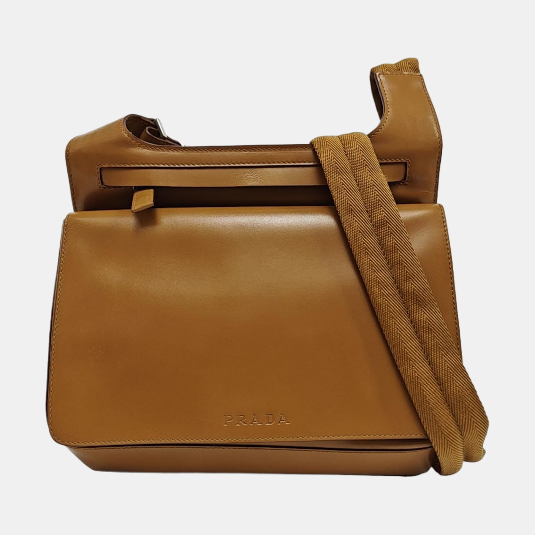 Calfskin Shoulder Bag Brown