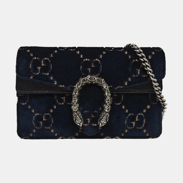 Dionysus Super Mini Monogram Velvet Green
