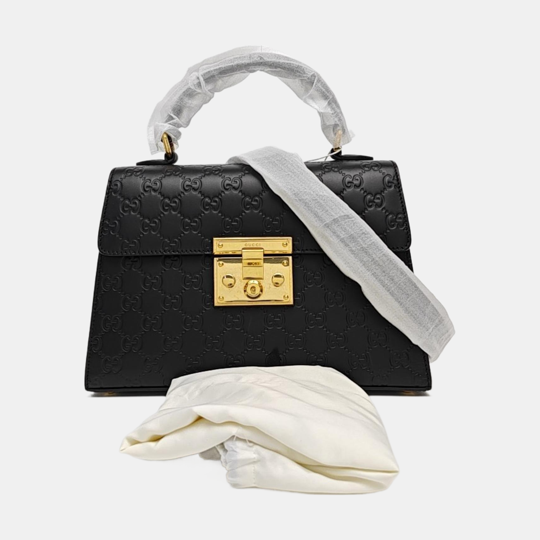 Padlock Small Calfskin Black