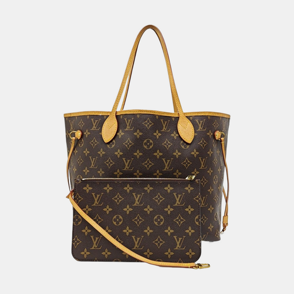 NEVERFULL MM Monogram Coated Canvas Brown