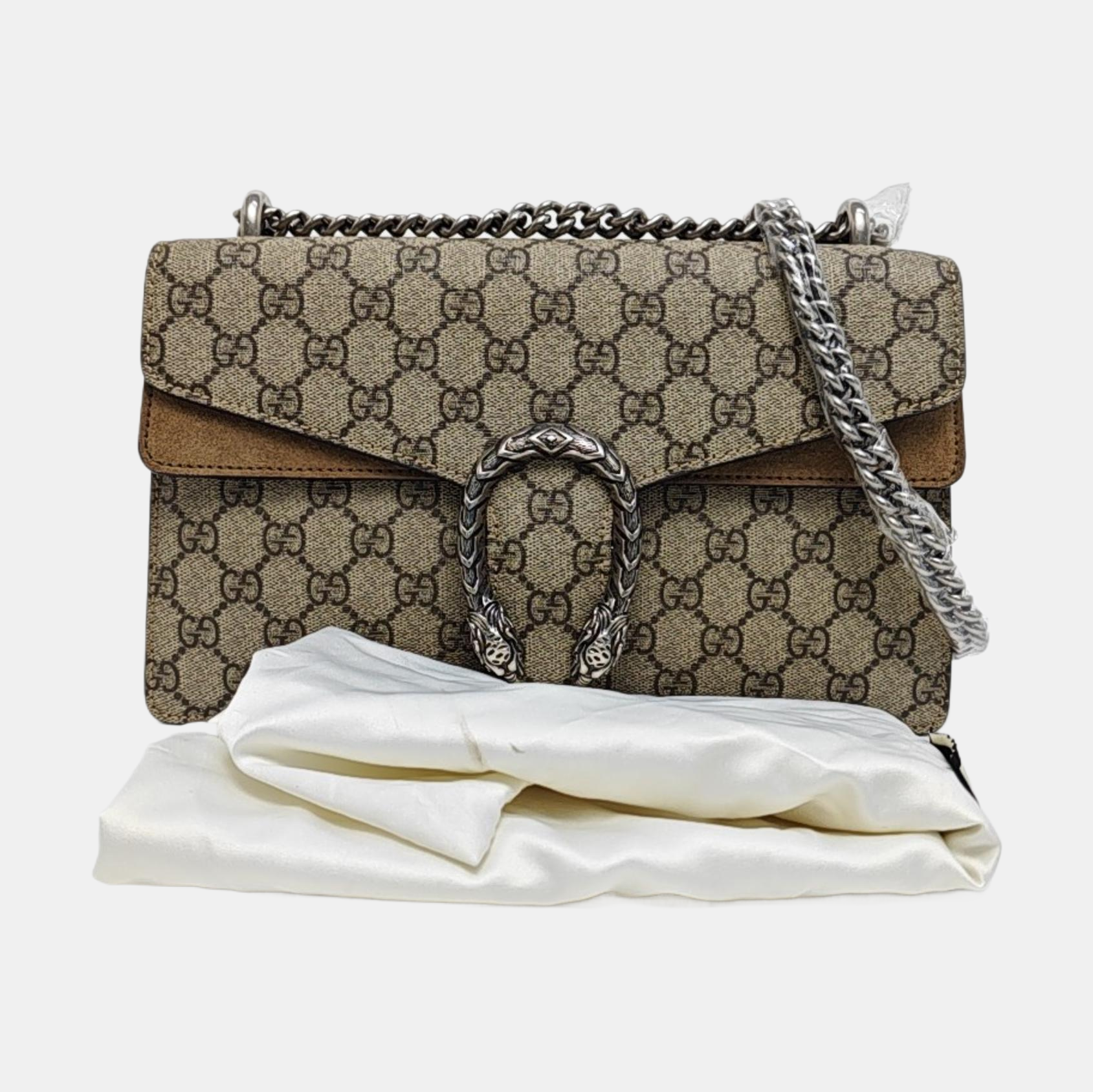 Authenticated pre-owned  Dionysus Small Monogram Coated Canvas Beige - Shoulder Bag at Looply