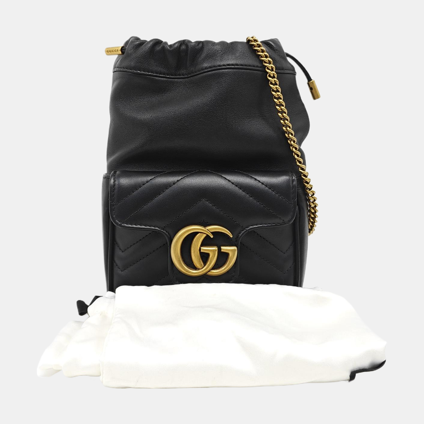 GG Marmont Mini Quilted Calfskin Black