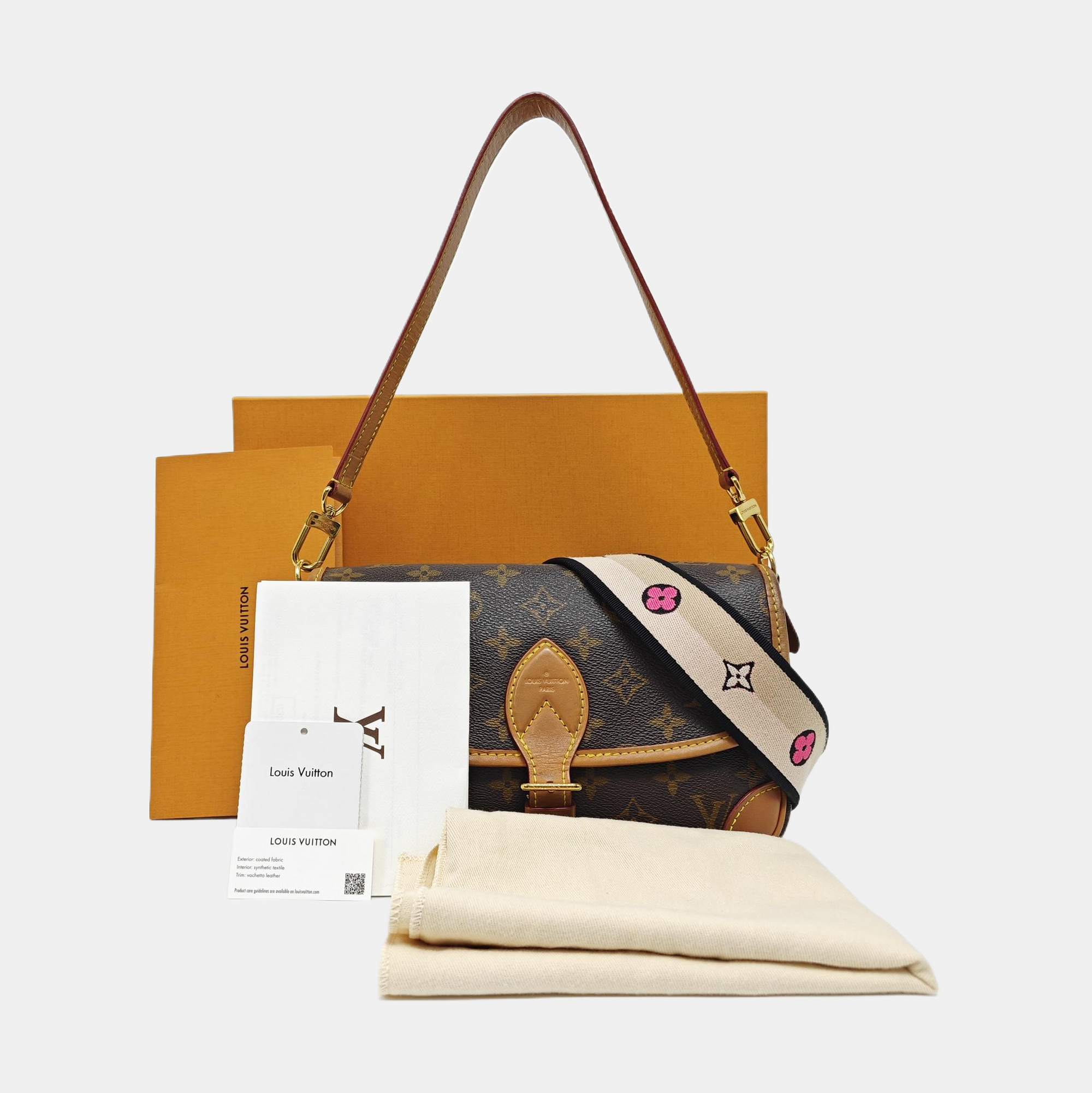 DIANE Monogram Coated Canvas Brown