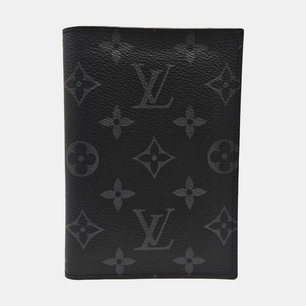 Monogram Coated Canvas Card Holder Gray