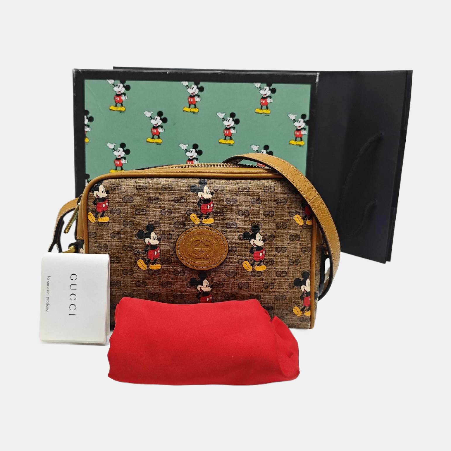 Disney X Gucci Mini Monogram Coated Canvas Brown