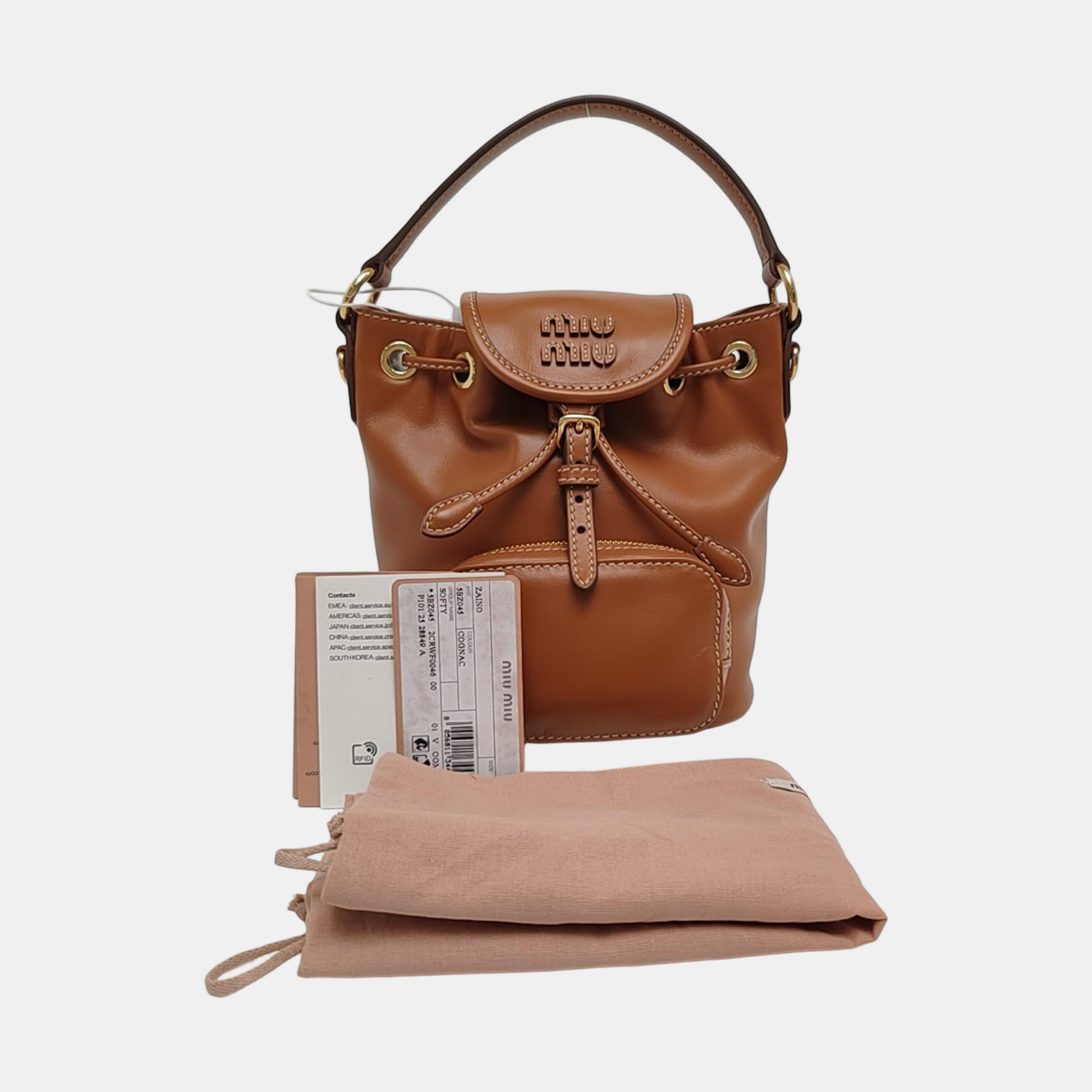 Calfskin Backpack Mini Brown