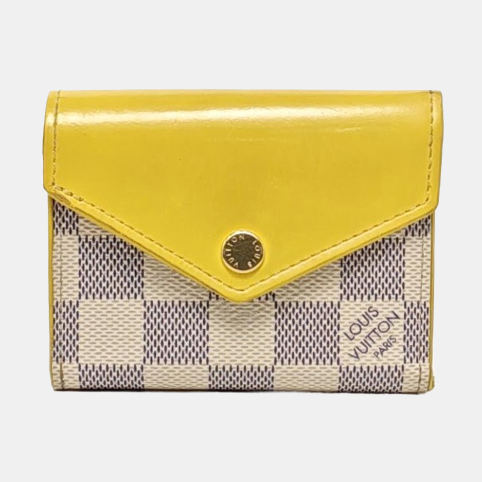 ZOE Damier Azur Coated Canvas White Wallet