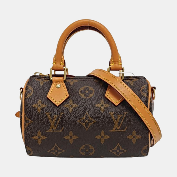 SPEEDY Nano Monogram Coated Canvas Brown