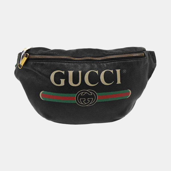 Print Large Calfskin Black