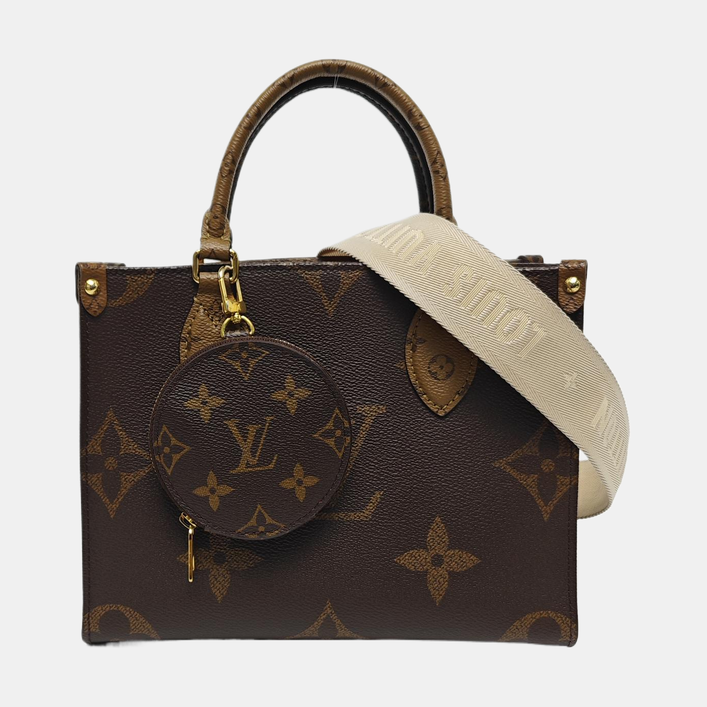 ONTHEGO PM Monogram Coated Canvas Brown