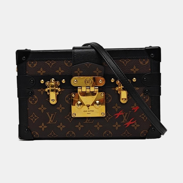 PETITE MALLE Monogram Coated Canvas Brown