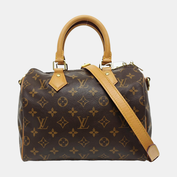SPEEDY 25 Monogram Coated Canvas Brown
