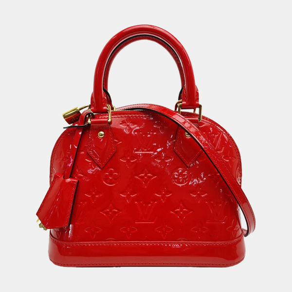 ALMA BB Monogram Patent Leather Red
