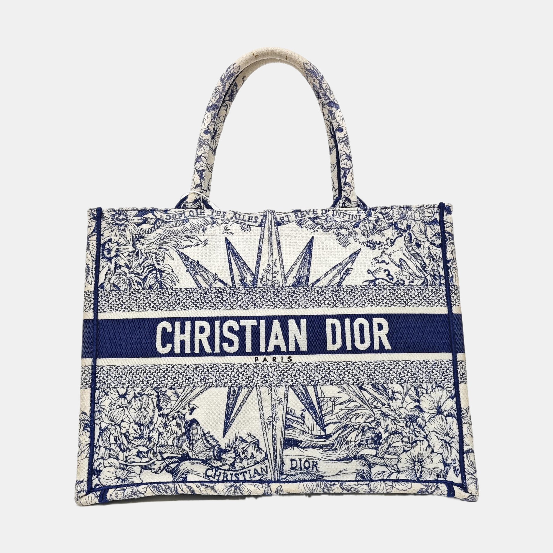 Book Tote Medium Canvas Blue