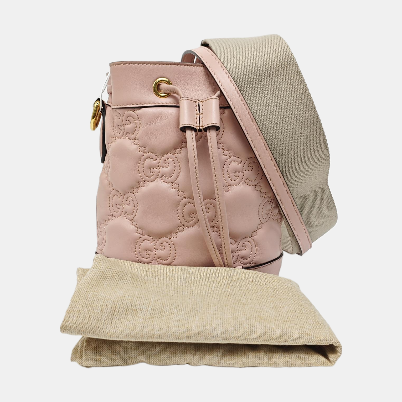 Monogram Calfskin Shoulder Bag Pink