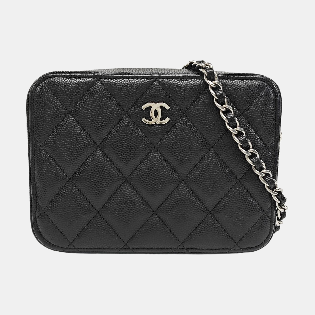 SURPIQUE Quilted Grained Calfskin Black