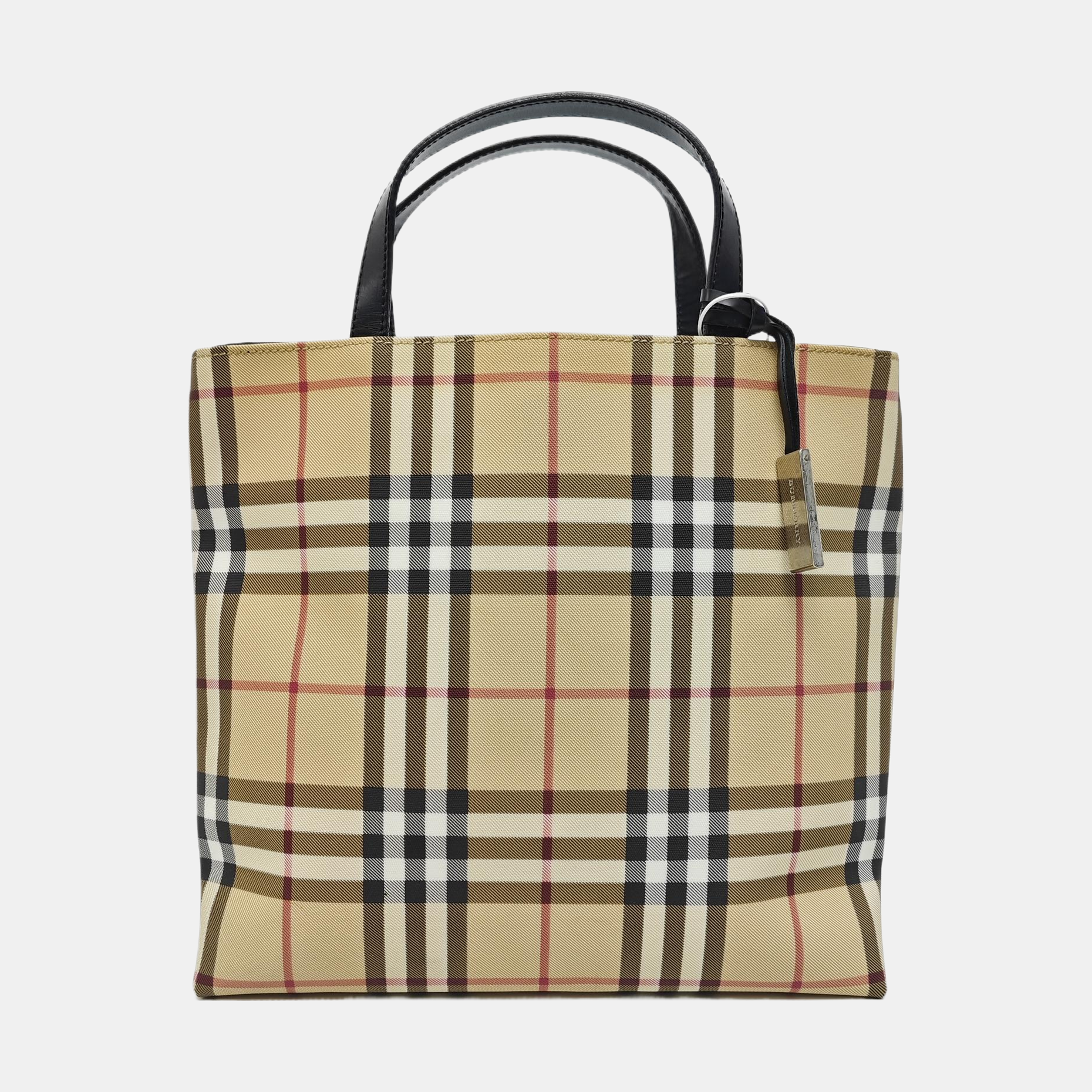 Coated Canvas Tote Bag Beige