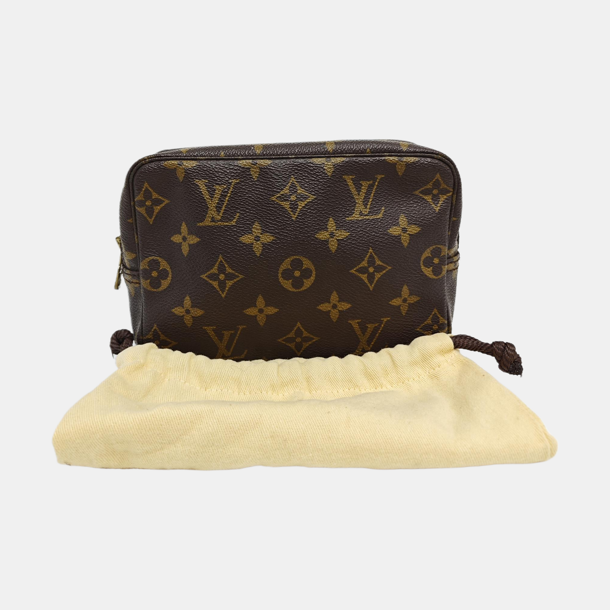 TROUSSE TOILETTE Monogram Coated Canvas Brown