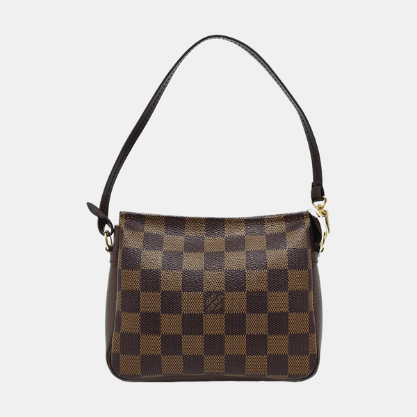TROUSSE MAKE UP Damier Ebene Coated Canvas Brown