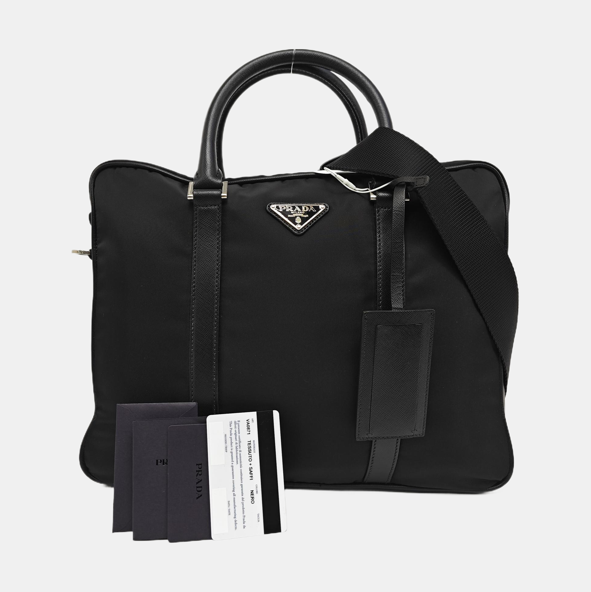 Nylon Shoulder Bag Black