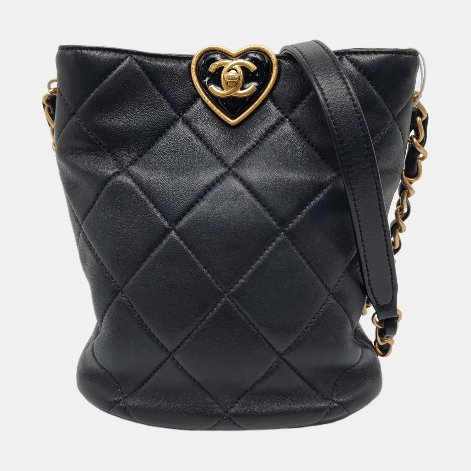 COCO LOVE Quilted Lambskin Black