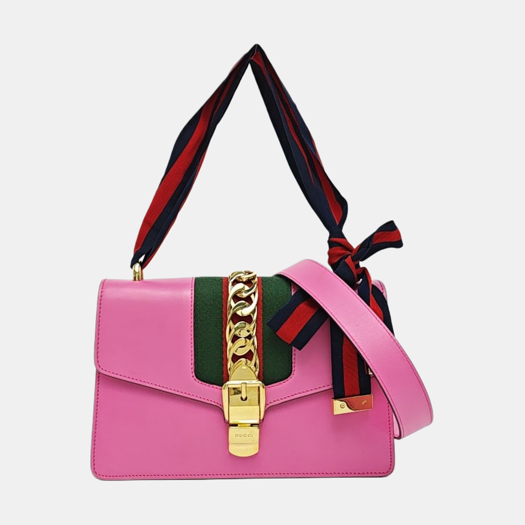 Authenticated pre-owned  Sylvie Small Calfskin Pink - Shoulder Bag at Looply