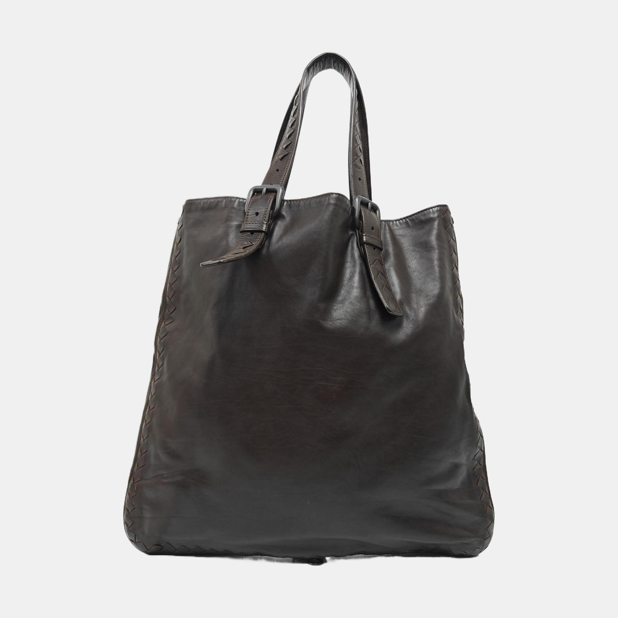 Calfskin Tote Bag Brown