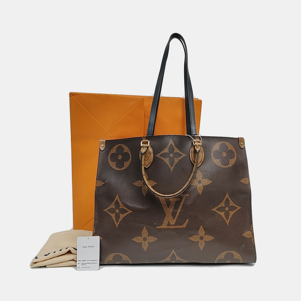 Authenticated pre-owned  ONTHEGO GM Monogram Coated Canvas Brown - Tote Bag at Looply