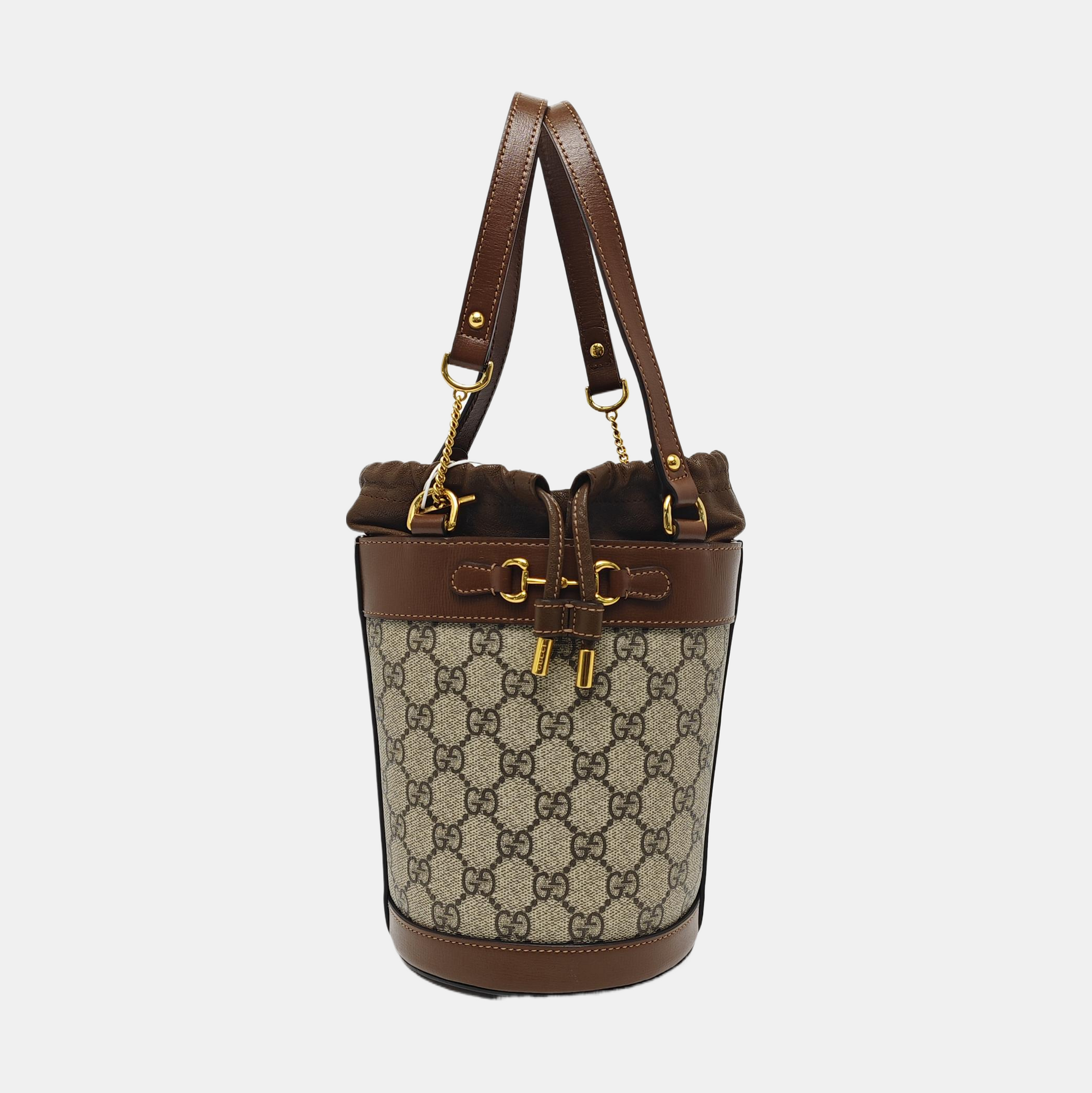 Horsebit 1955 Small Coated Canvas Beige