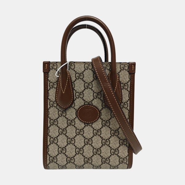 Retro Mini Monogram Coated Canvas Beige